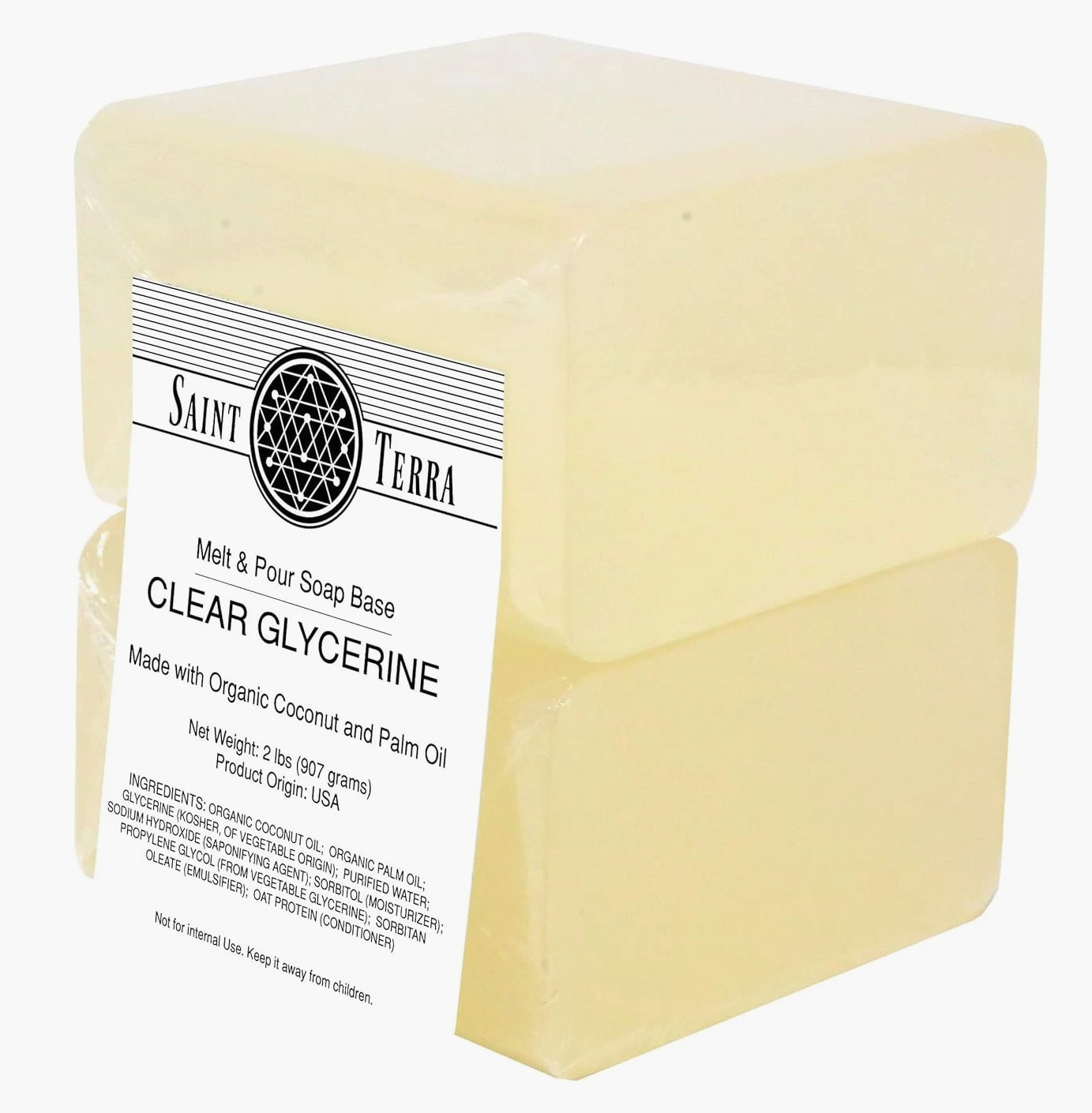 Organic Oil Clear Glycerine Melt & Pour Soap Base - 2 Pounds