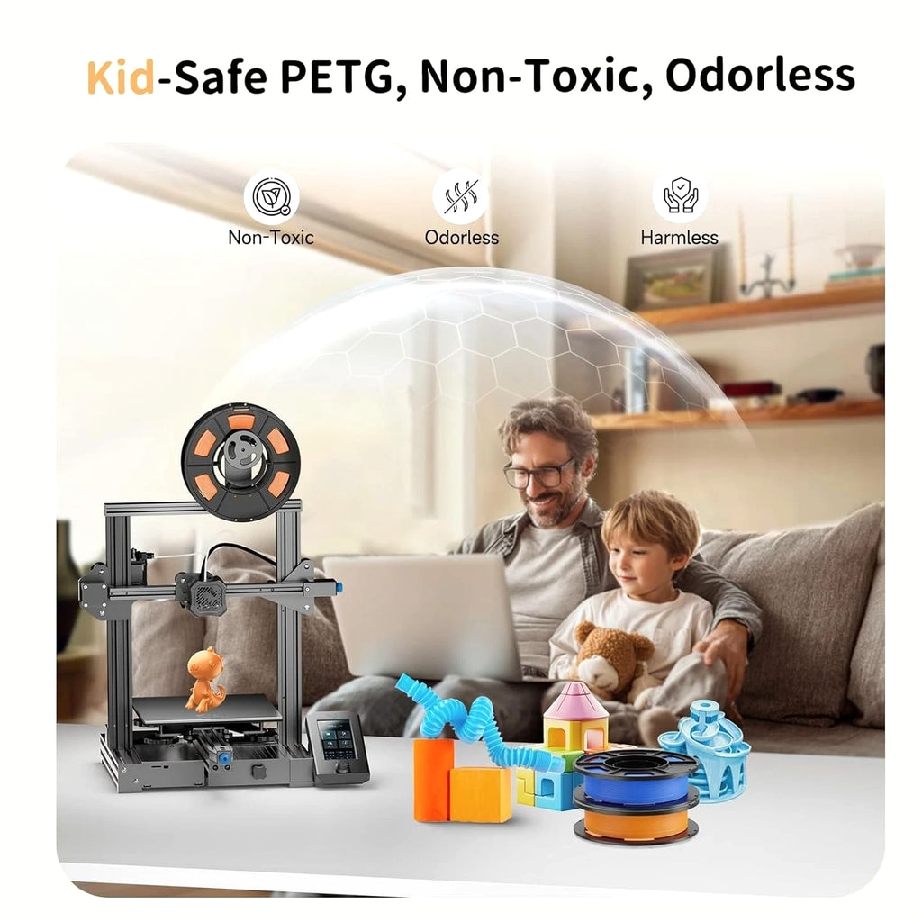 Tangle-Free 2kg CREALITY PETG 8 Color Filament Pack - High-Quality Prints
