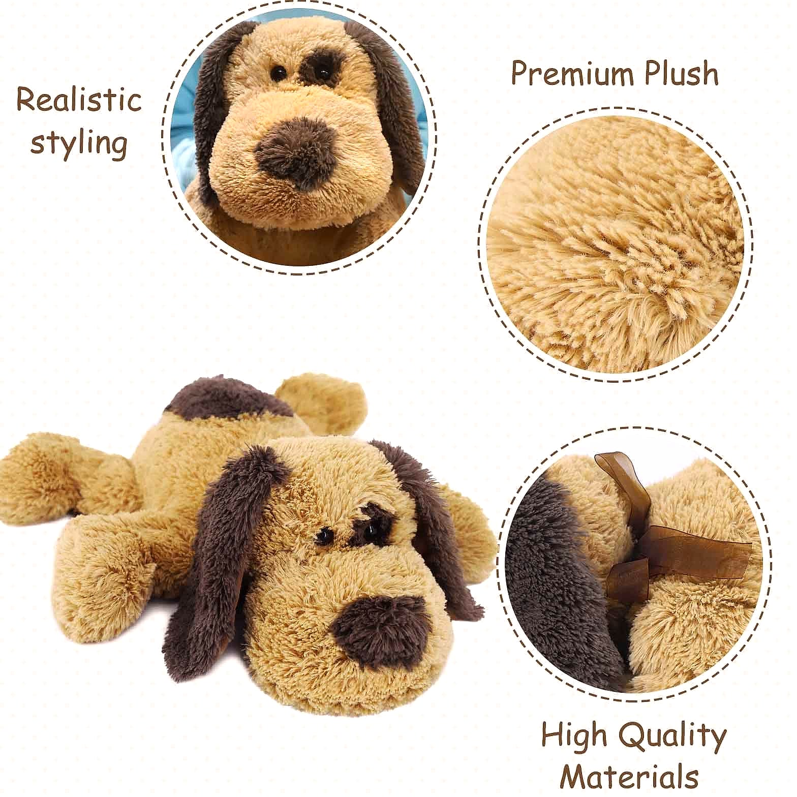 WEIGEDU 20 Inch Floppy Beagle Plush Toy Stuffed Dog