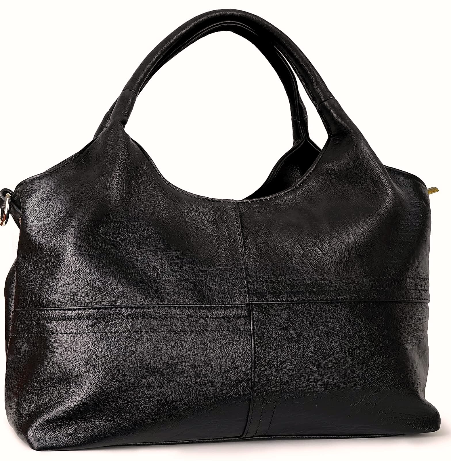 KOGTLA Medium Vegan Leather Tote Handbag with Detachable Strap