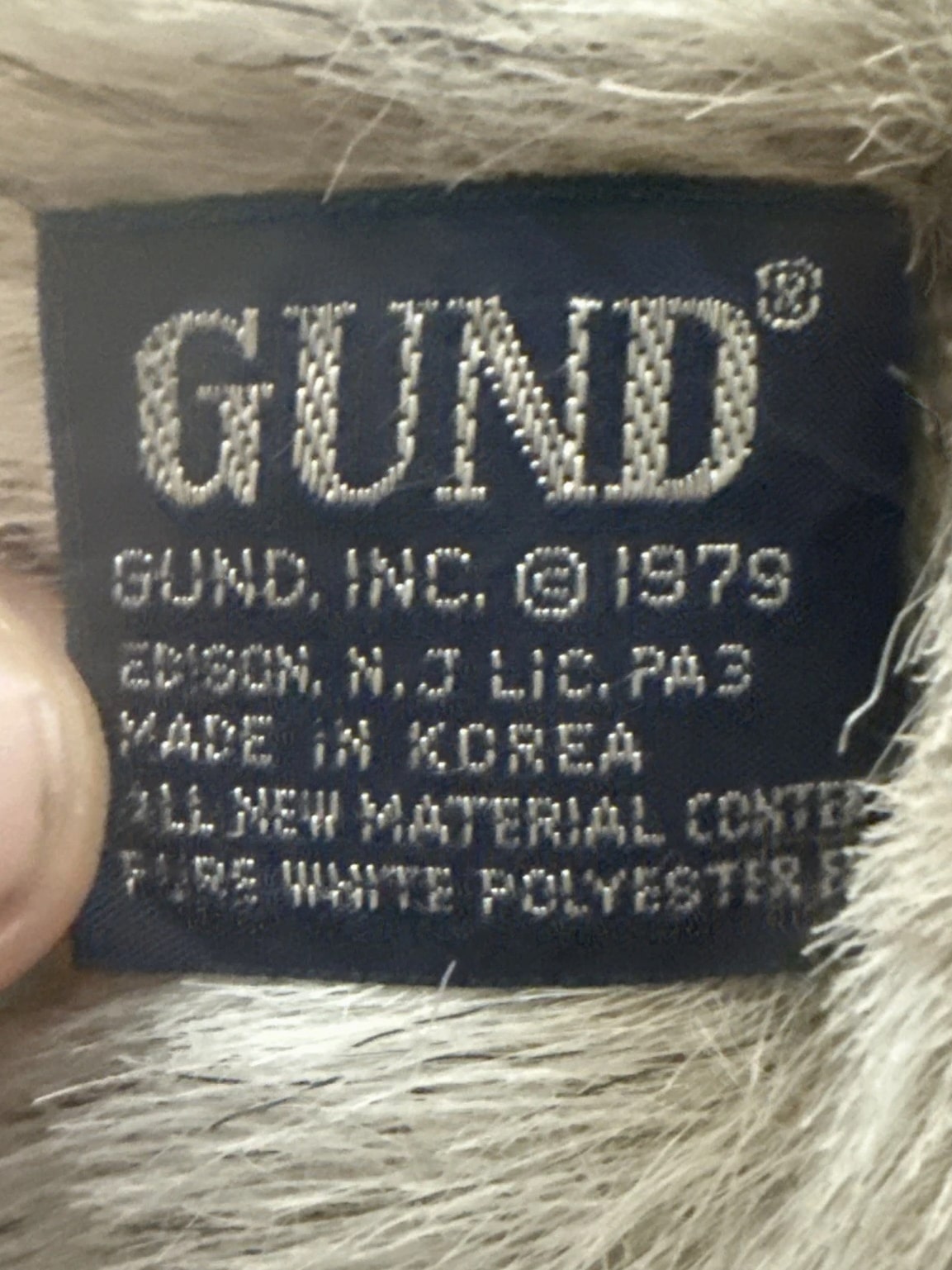 Rare Gund Collectors Classic 1979 Plush Teddy Bear w/ Gund Tag Stuffed Animal