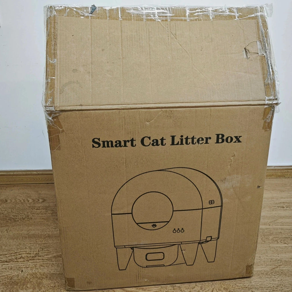 Used 95L Automatic Cat Litter Box, APP Control, Odor Control, Safety Sensor