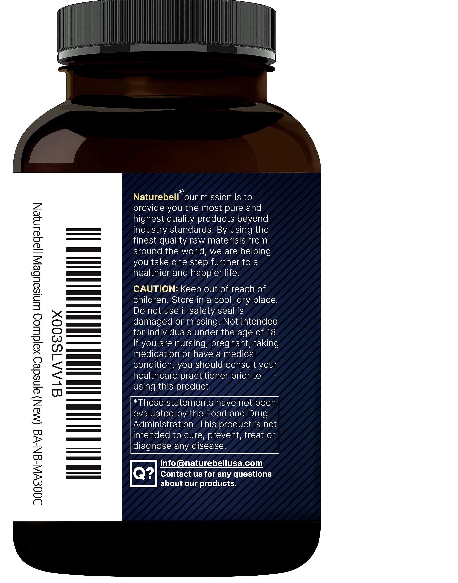 NatureBell Magnesium Complex 500mg, 300 Capsules Supplement