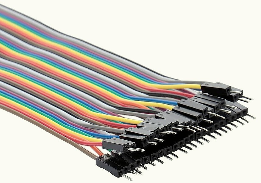 Male to Female 40-pin Dupont Jumper Cable, 8-inch Length - Ideal for Connections Between Microcontrollers and Solderless Breadboards, Peripherals, or Breakout Boards