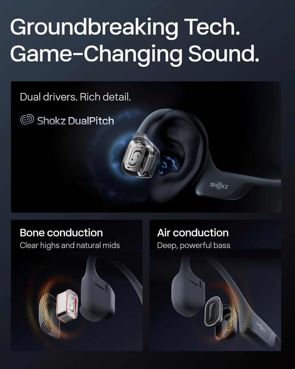 SHOKZ OpenRun Pro 2 Bone Conduction Headphones for Running