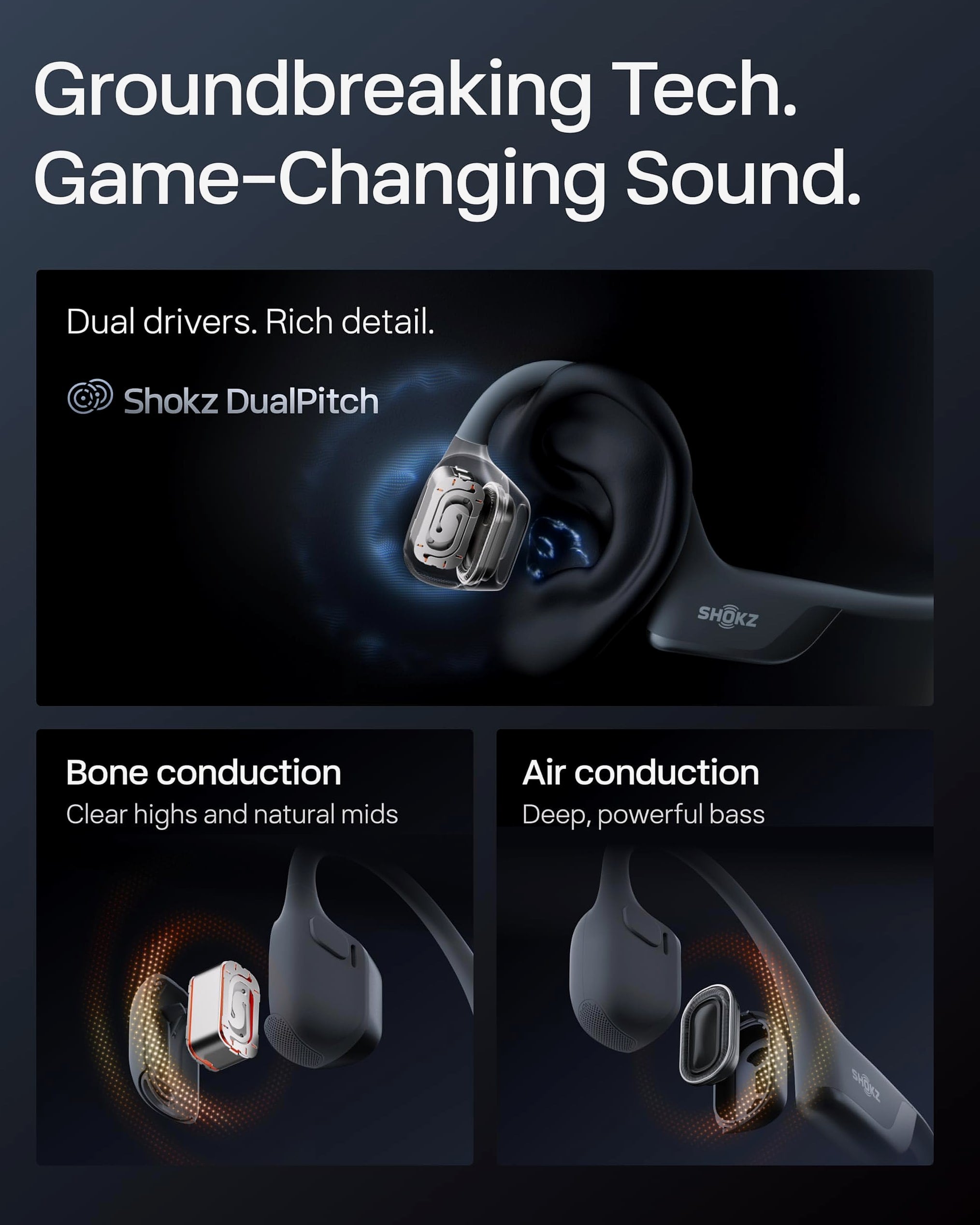 SHOKZ OpenRun Pro 2 Bone Conduction Headphones for Running