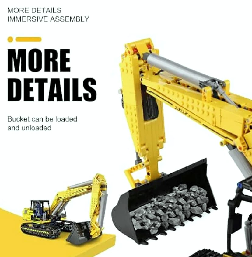 Mould King 13112 RC Excavator 1830 Piece Building Set