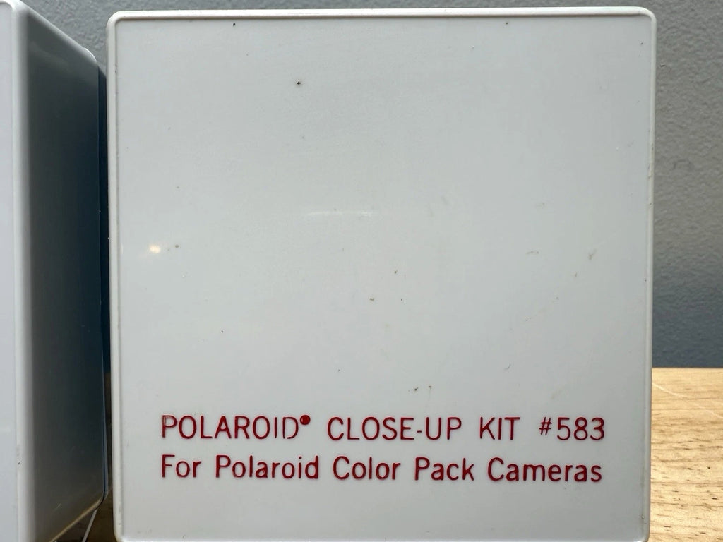 Vtg Polaroid Automatic 250 Land Camera Portrait Kit #581 + Close-up Kit #583