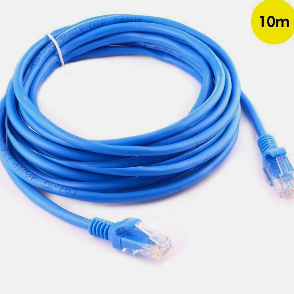10m Cat 5E Molded Network Lan Ethernet Internet Patch Cable Blue New