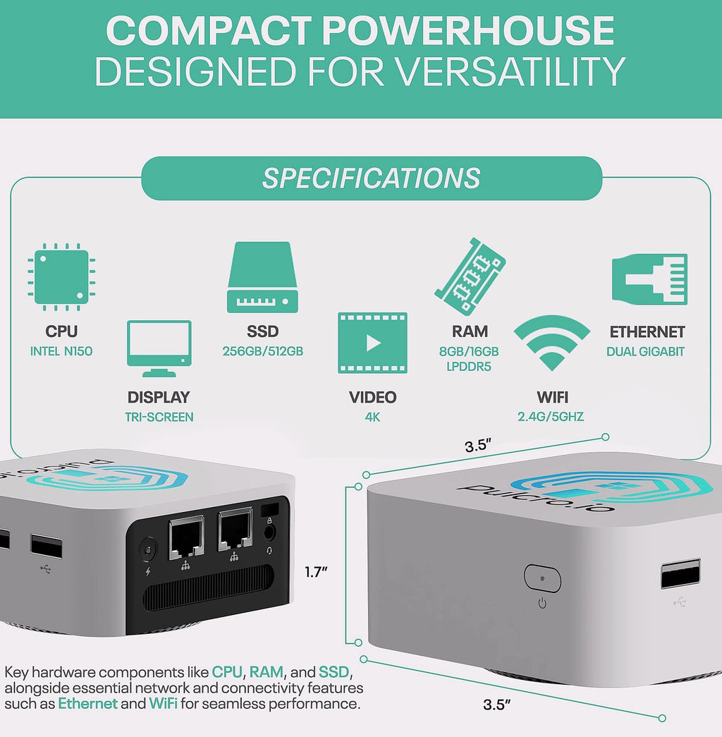 Pulcro.io TK QBE Mini PC N150 Home Assistant Hub