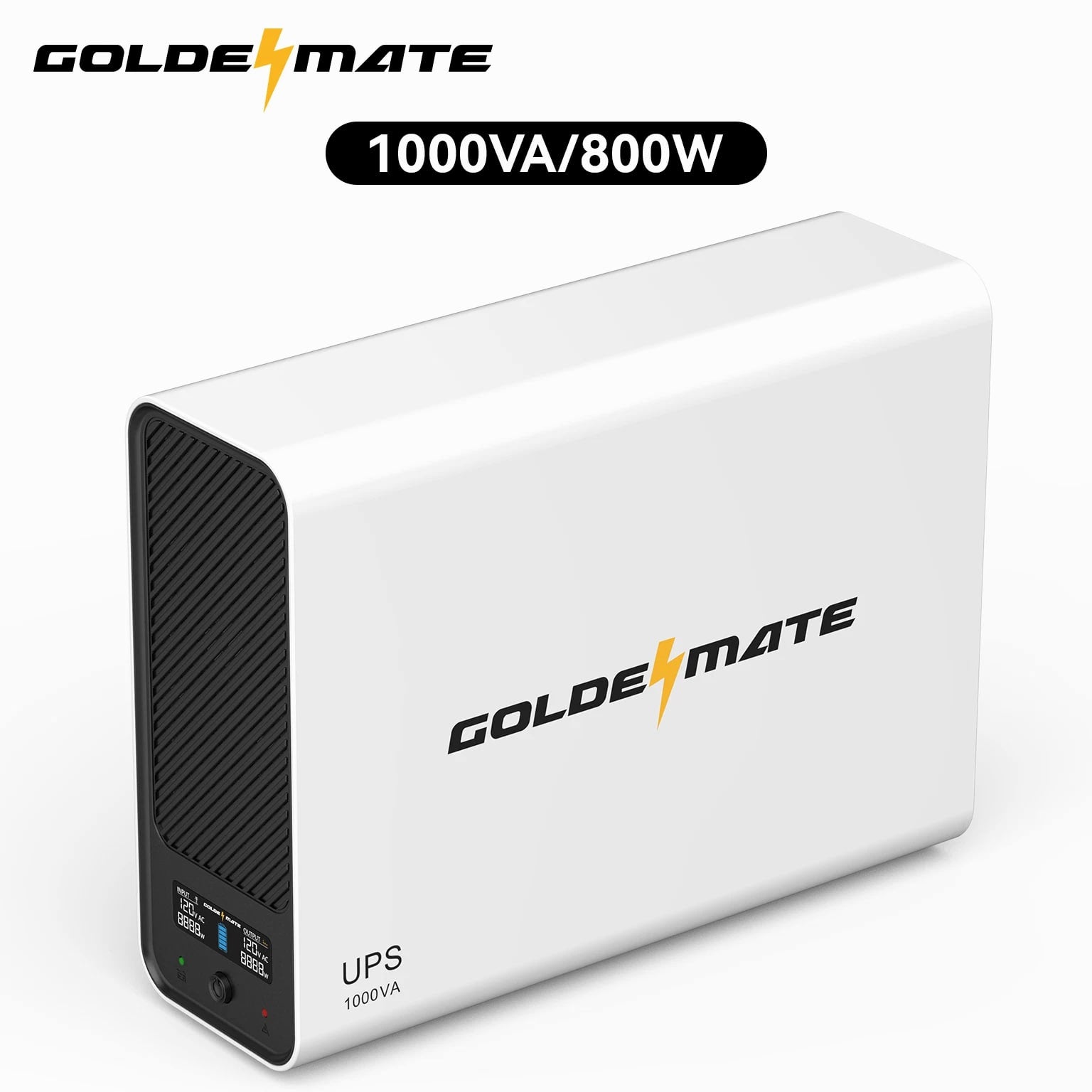 Goldenmate Back-UPS 1000VA/800W LiFePO4 Battery Backup UPS Surge Protector