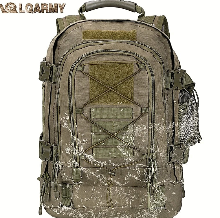 LQARMY 60L Tactical Backpack with MOLLE System