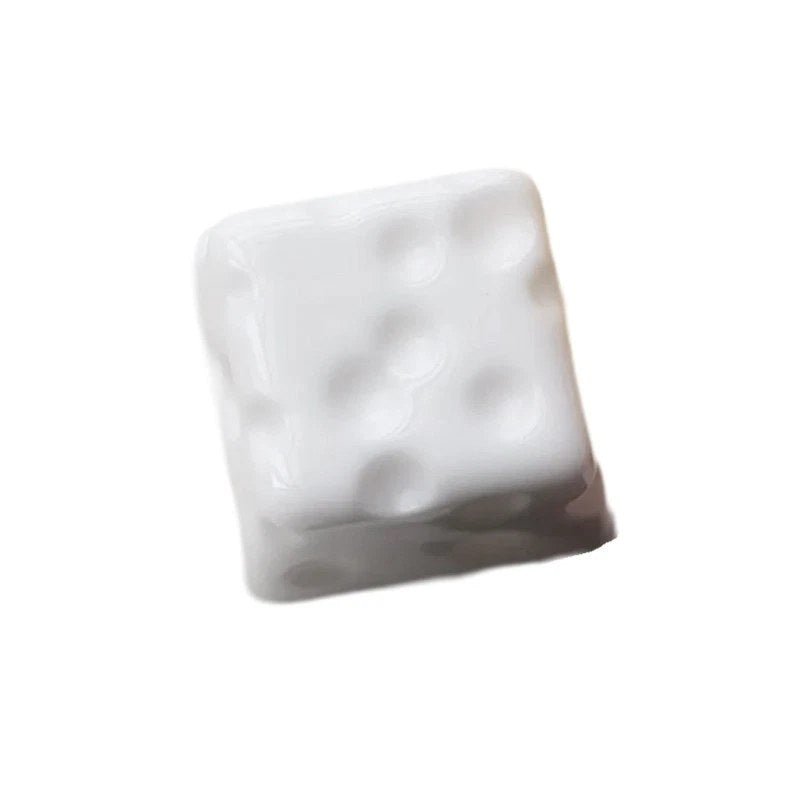 Handmade Cheese Themed Resin Keycap for Crossed Stem Mechanical Keyboards