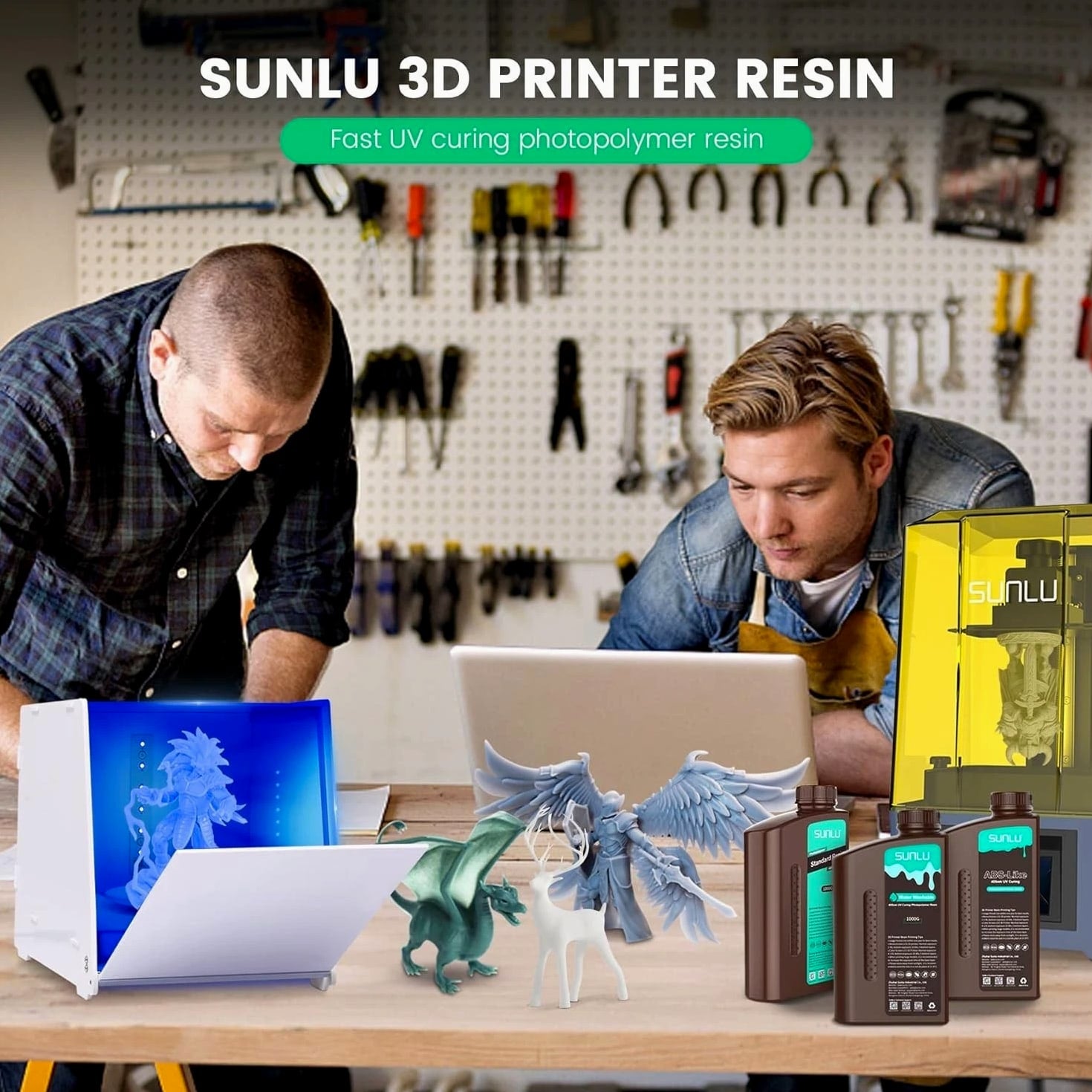 Clear Blue 3D Printer Resin 1kg - Fast Curing, High Precision, Minimal Odor