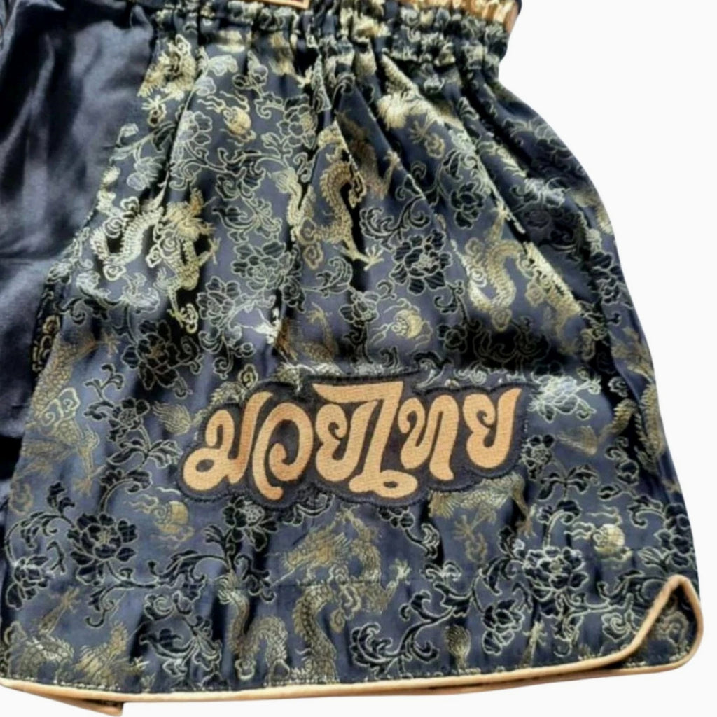 Muay Thai Fight Boxing Shorts Dragon Grappling Starter Kit Set Fitness Gym Gear