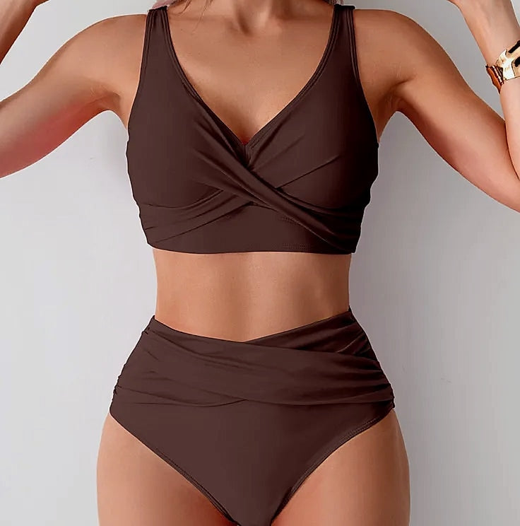 Barupshe High Waist Bikini Push Up Swimsuit Women