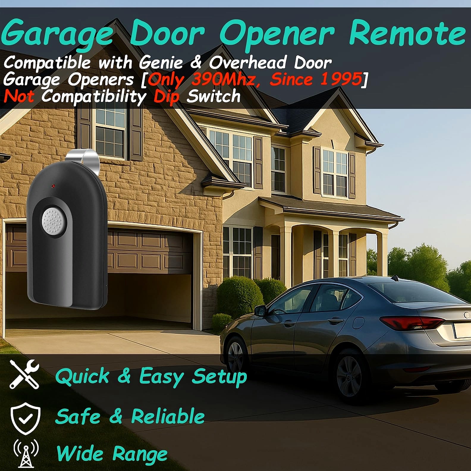 Datonten Genie ACSCTG Garage Door Opener Remote 2-Pack