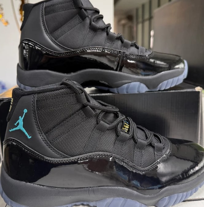 Jordan 11 Retro Gamma Blue Black 2025 Men's High Top Basketball Shoes