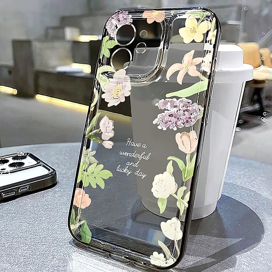 TUNEDEE Flower Phone Case iPhone 11 12 13 14 15 16 Shockproof