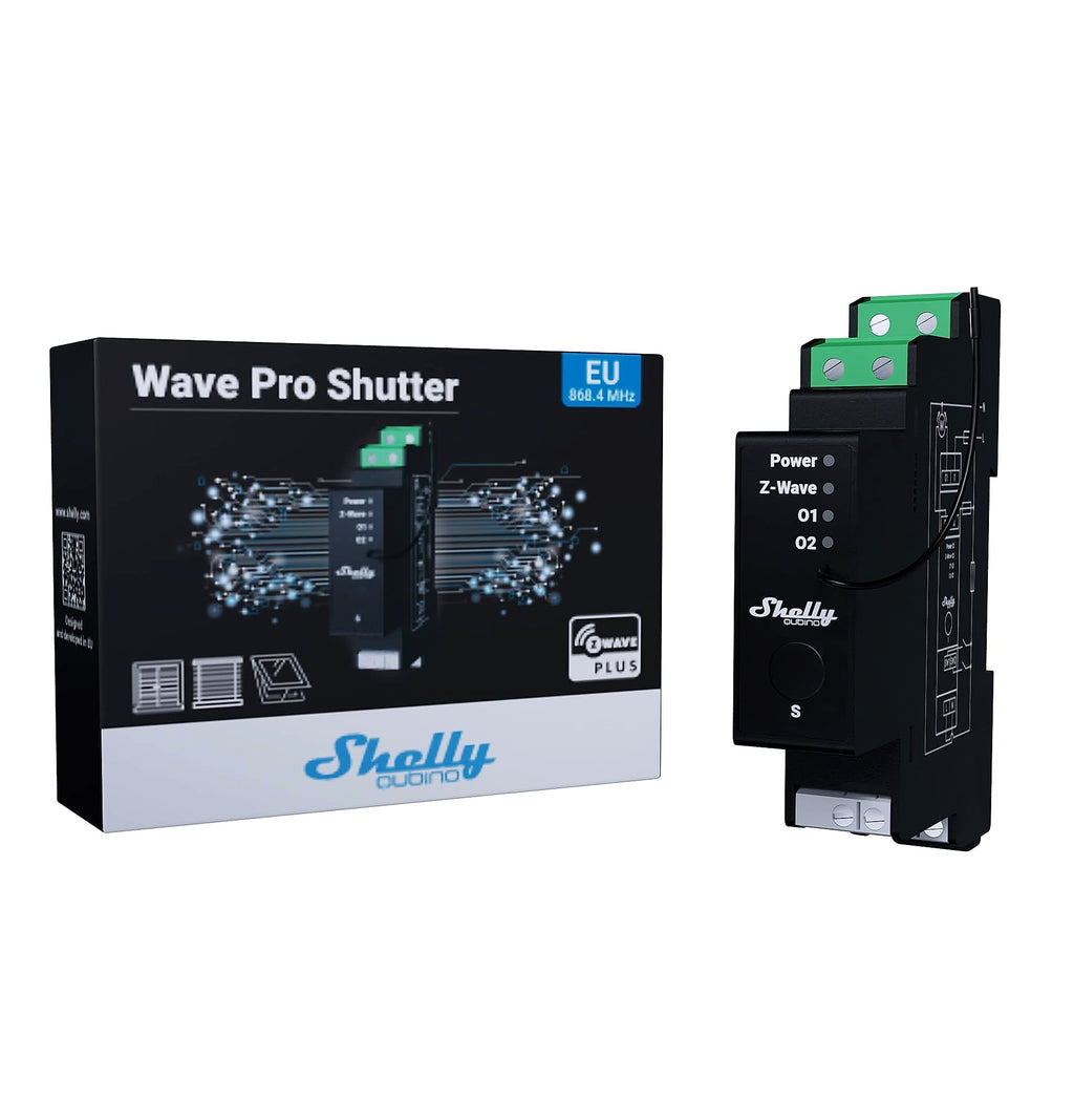 Shelly Wave Pro 2 Z-Wave Smart Relay Switch DIN Rail Mount