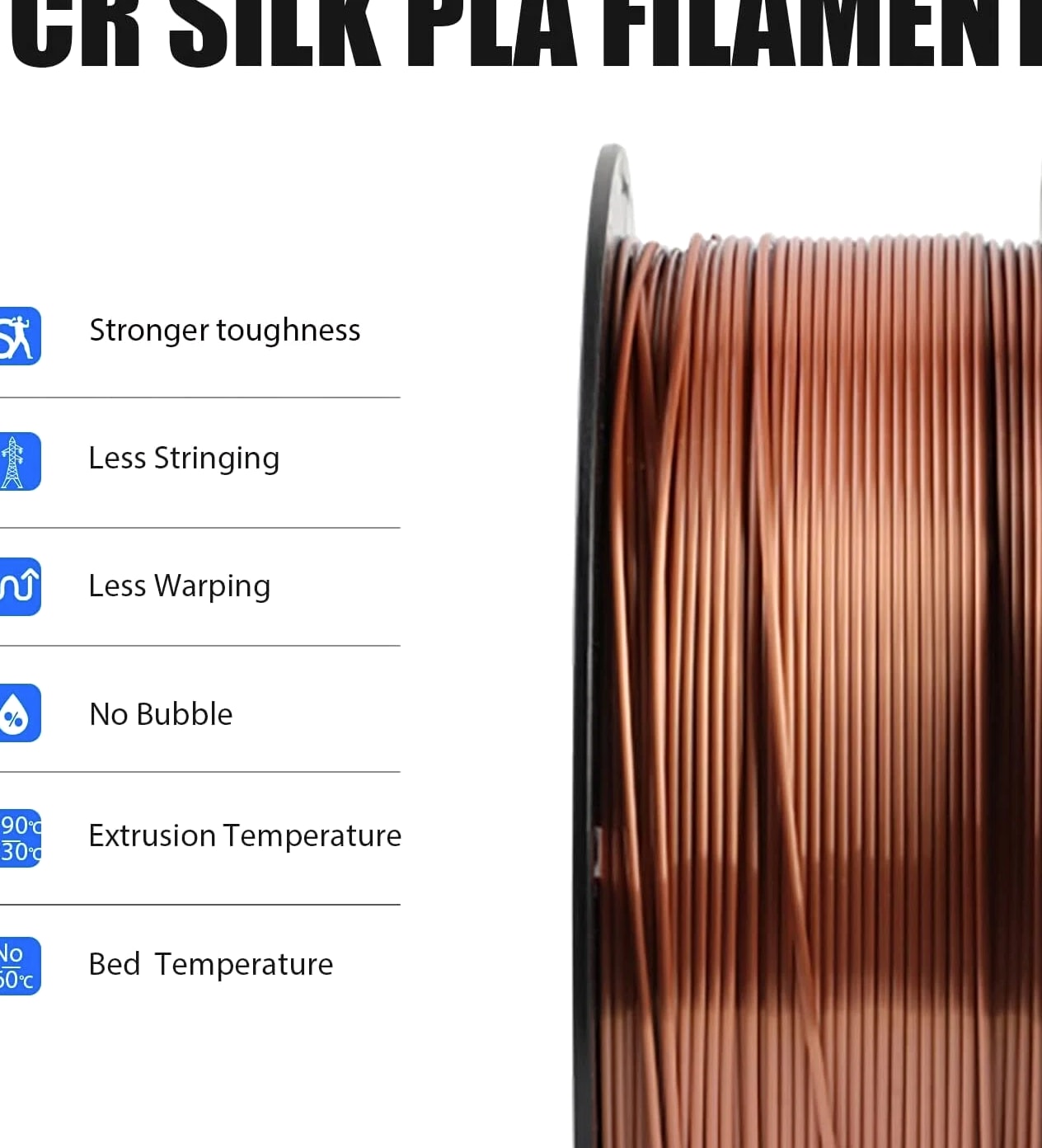 Creality PLA Filament 1.75mm 3D Printer Filament CR-Silk Printing Filament 1kg