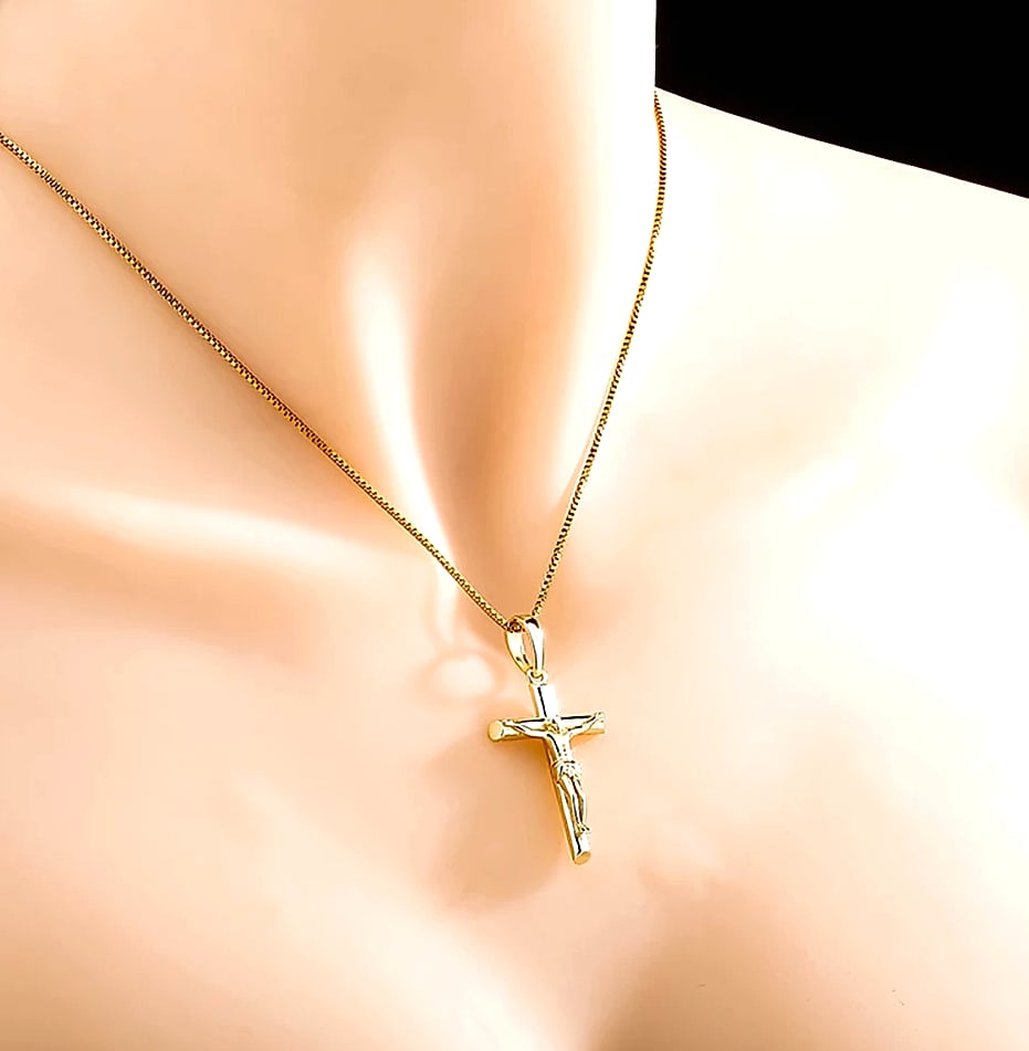 TOPGRILLZ 925 Sterling Silver Jesus Cross Pendant