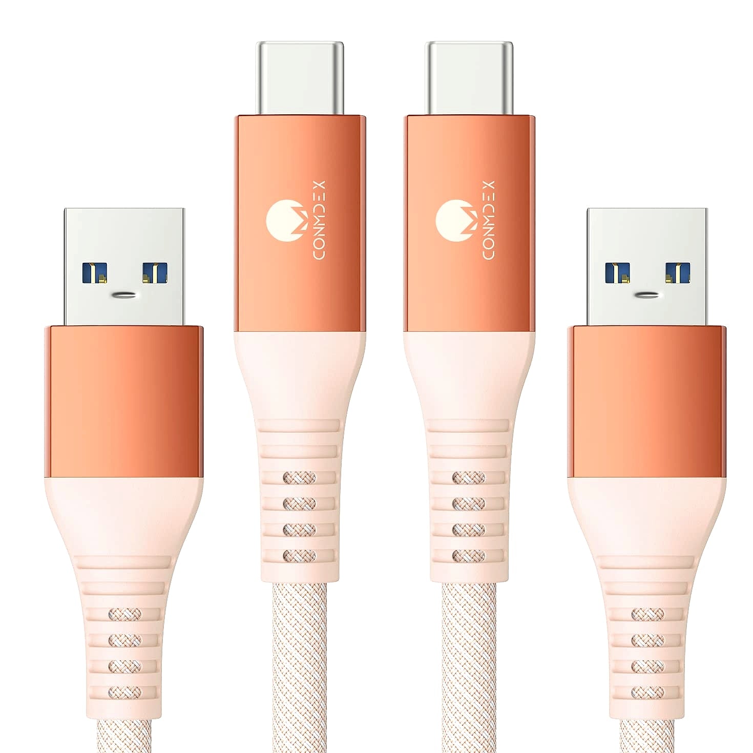 CONMDEX USB A to USB C Cable 2ft 2-Pack 10Gbps Fast Charging