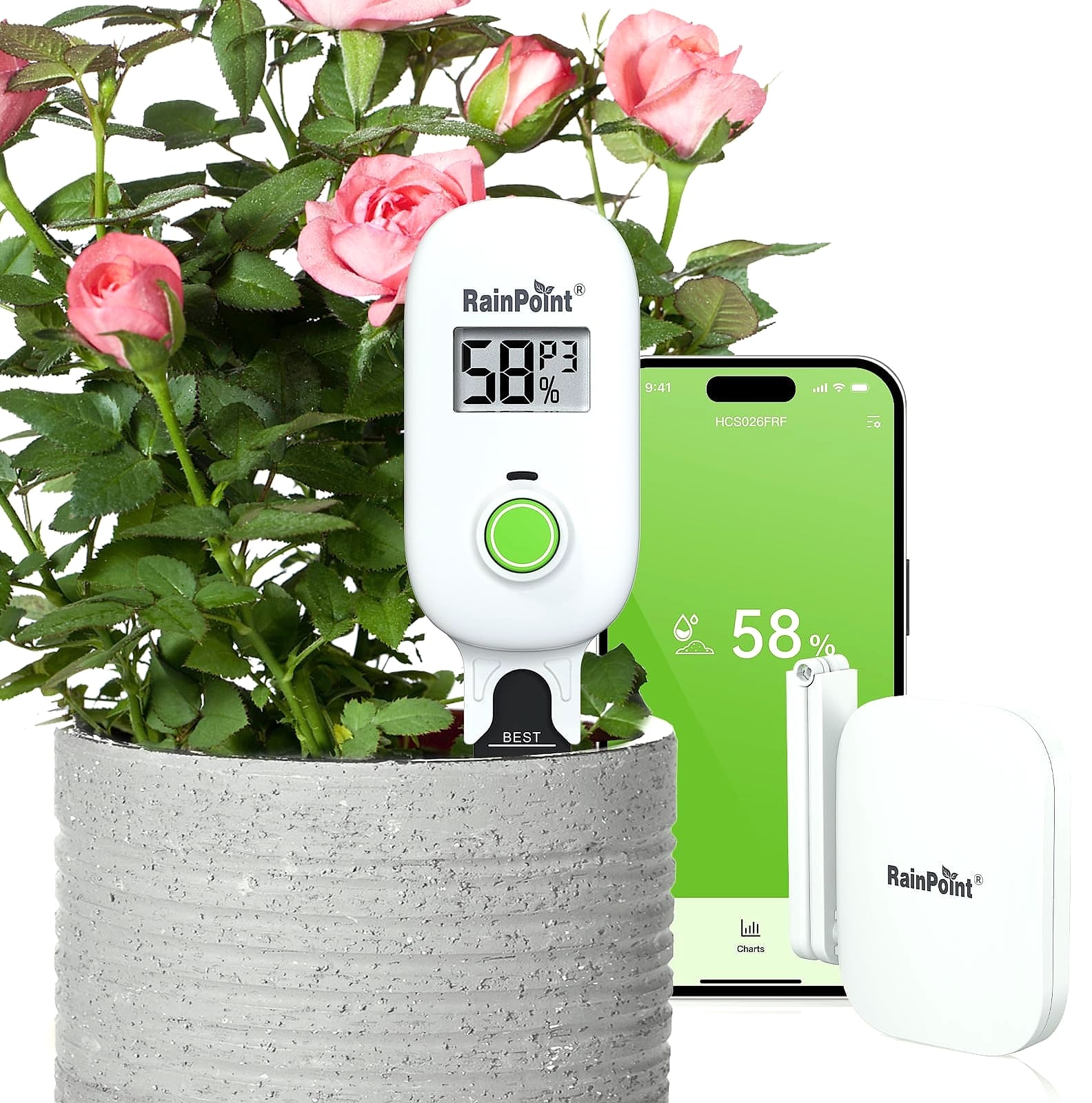 RAINPOINT Smart Wireless Moisture Meter with WiFi Hub Kit