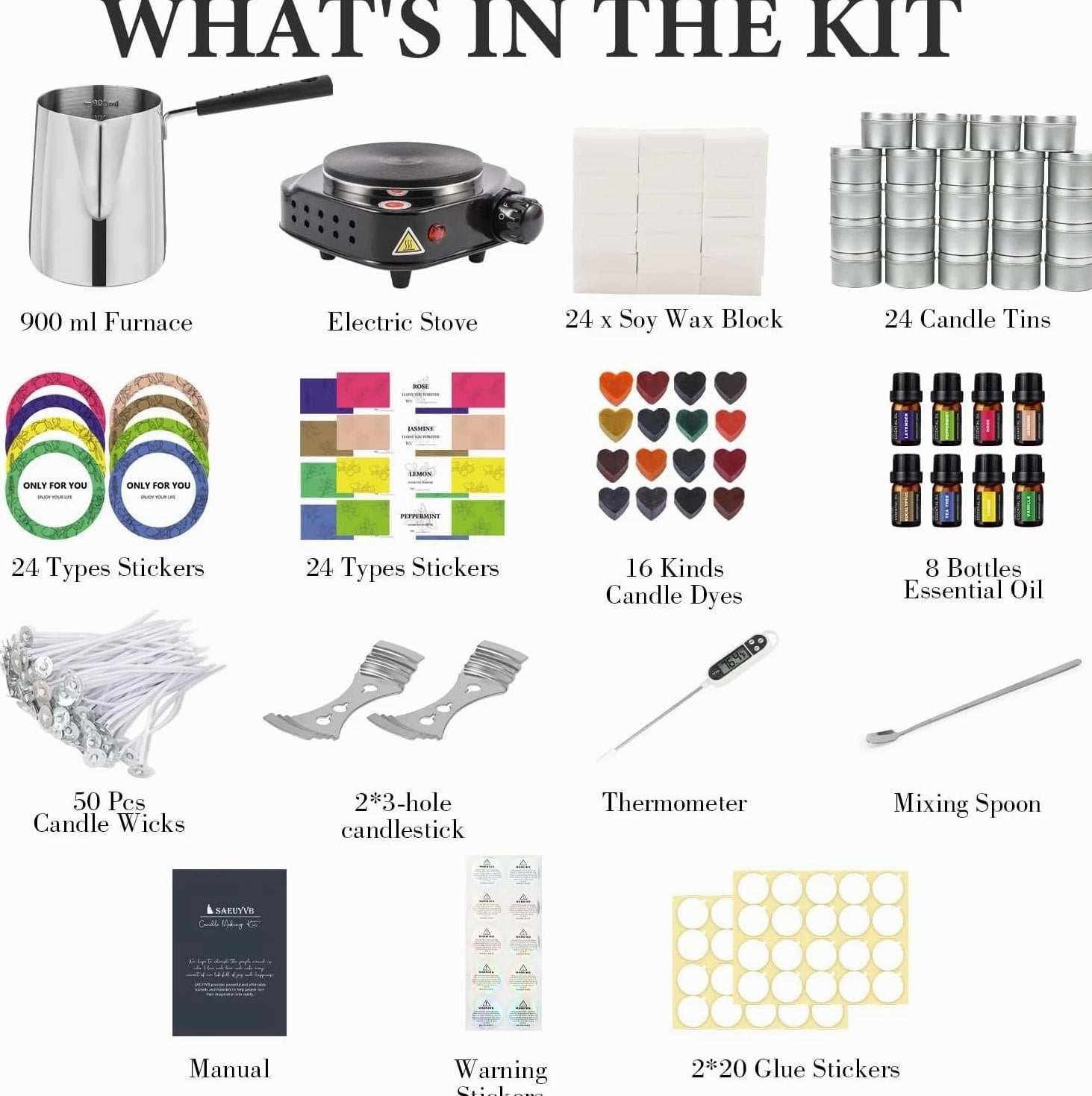 Complete Candle Making Kit with Wax Melter Candle Making Kit