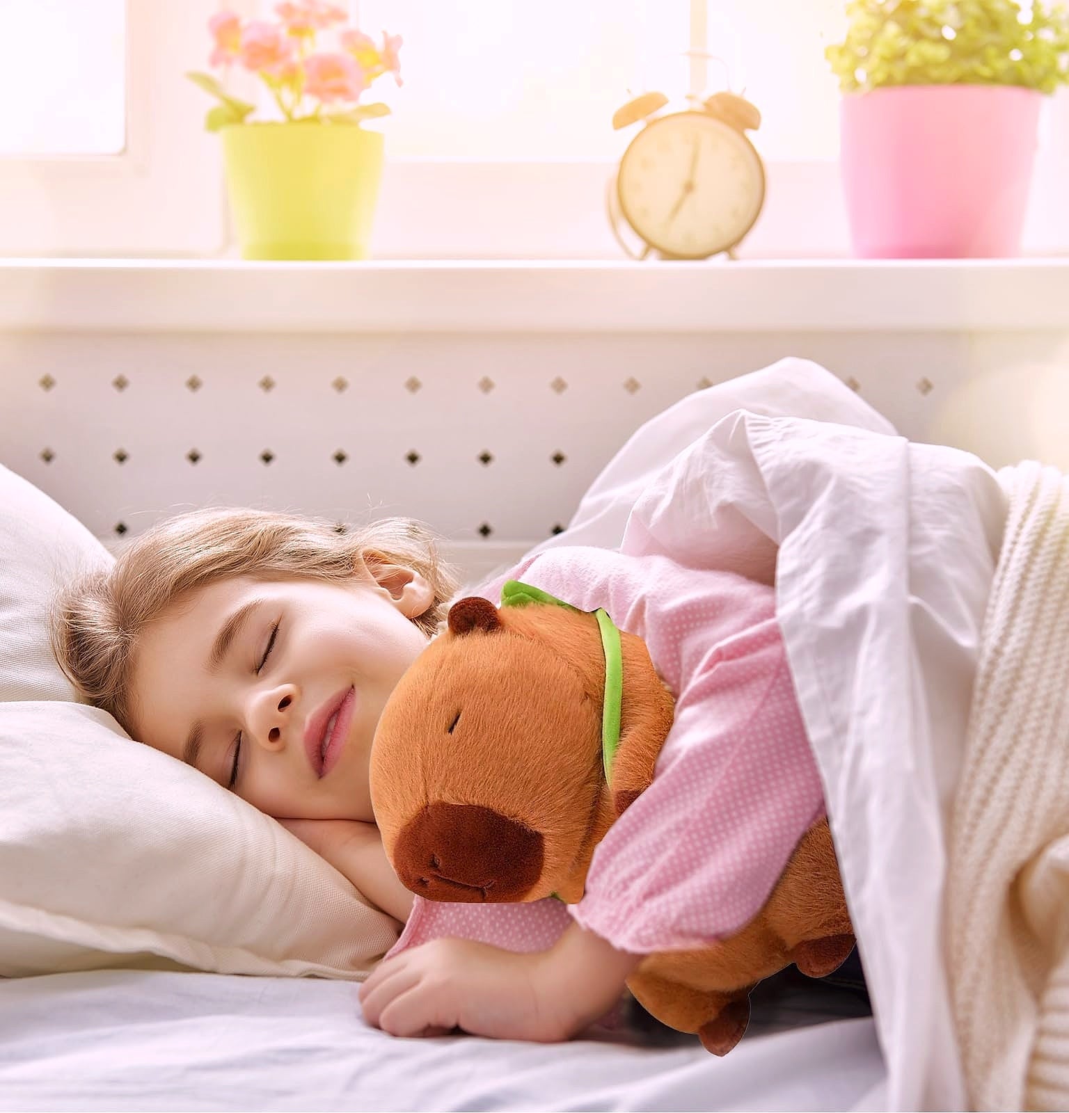 Wonfirang Capybara Plush Toy with Detachable Turtle Backpack