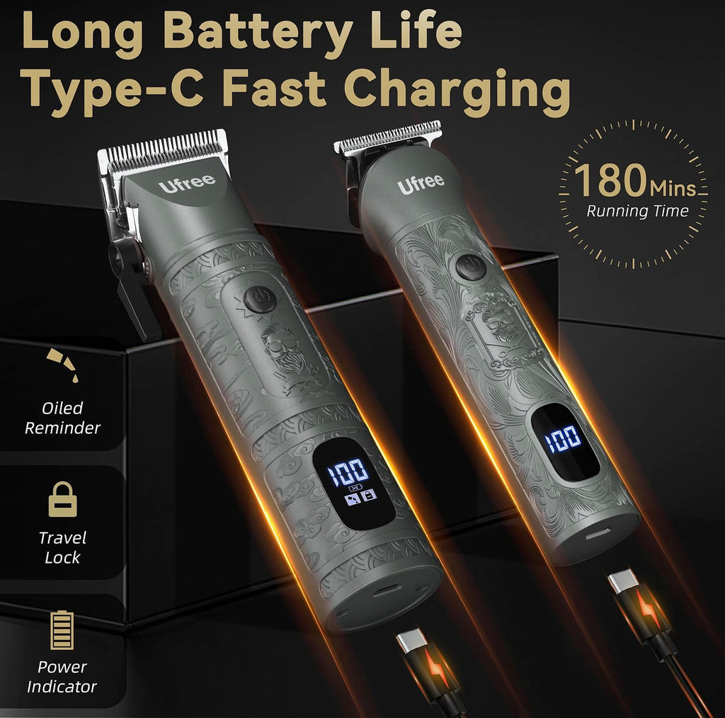 Ufree Cordless Beard Trimmer and Hair Clipper Grooming Kit