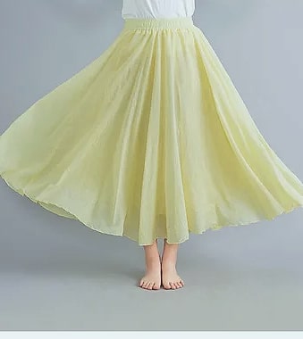 28-Color Mori Girl Cotton Linen A-line Long Skirt