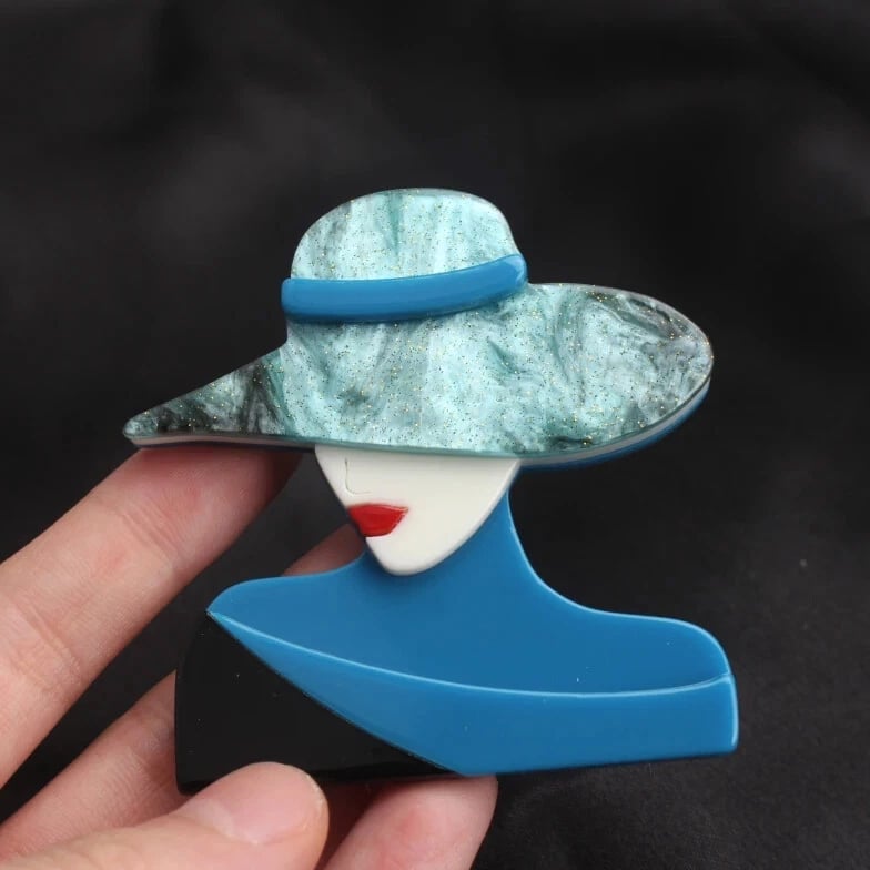 Ladies Wear Hat Acrylic Brooch brooch Women Fashion Clothing Accessories