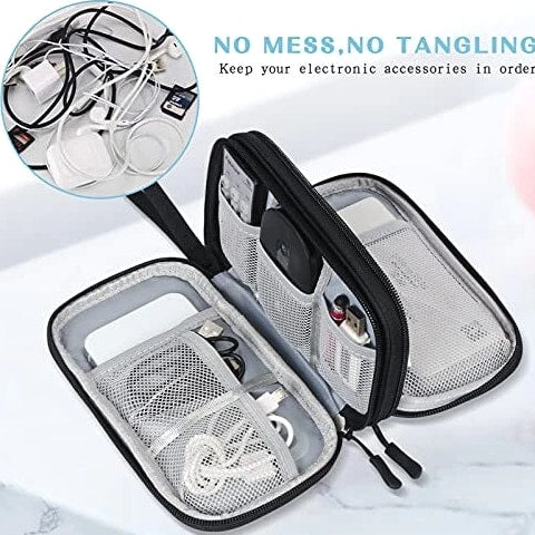 Small Electronics Carrying Case Bag Gadgets Organizer Pouch for Tech Accessories
