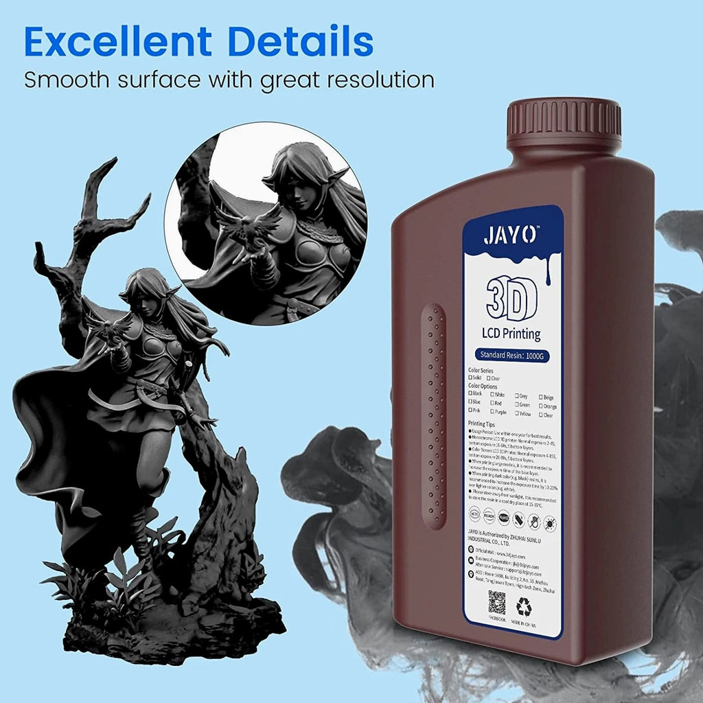 JAYO 1KG 405nm Standard/ABS-Like/Nylon-Like/Water Washable/14K UV Resin for 3D LCD