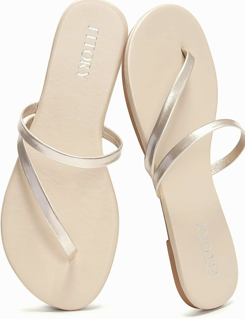 FITORY Women's Flip Flops Strappy Open Toe Sandals