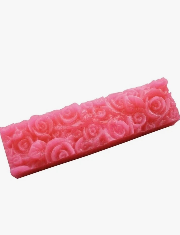 Rose Loaf Mold, 1 lb 5oz Flower Silicone Soap Molds, 3D Embossed Crafts Mold