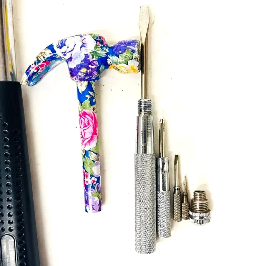 11Pc Gardening Tools Kit For Home Drywall Jab Saw, Safety Floral Hammer and More