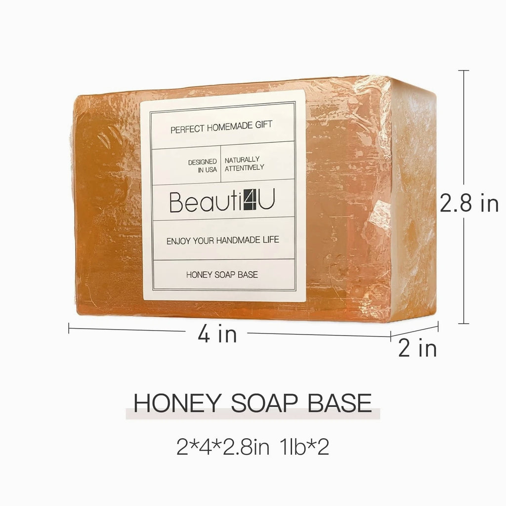 2 LB Honey Soap Base - Soap Making Supplies - Melt and Pour Soap Base