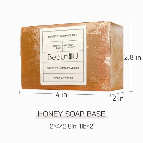 2 LB Honey Soap Base - Soap Making Supplies - Melt and Pour Soap Base
