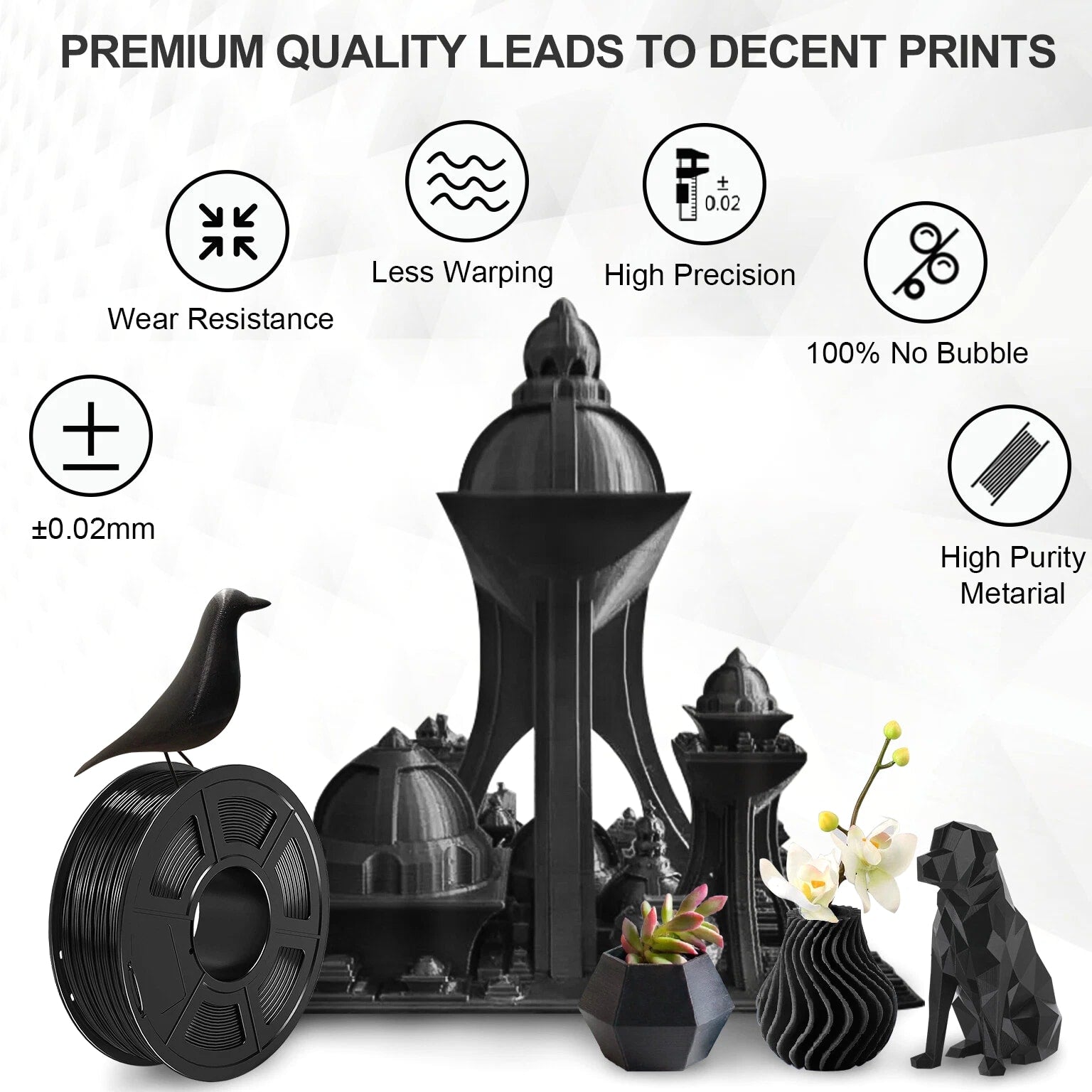 【BUY 10 PAY 6】JAYO 1.1KG 3D Material High Speed Matte PETG/SILK/PETG/PLA 1.75mm