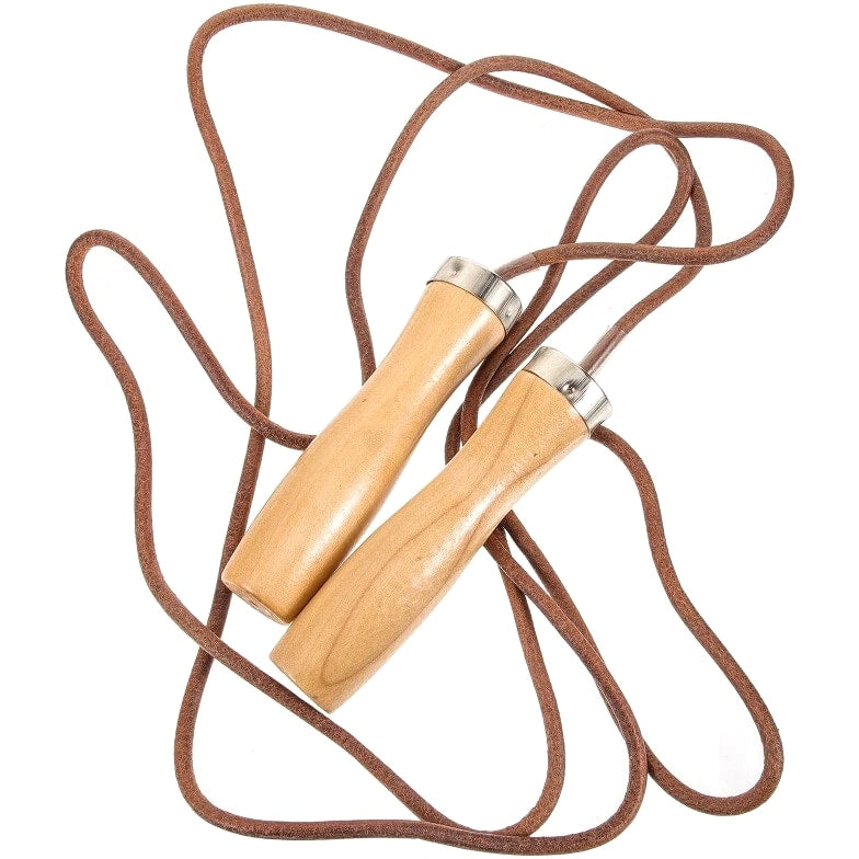 Fitness equipment, skipping rope exercise, indoor and outdoor, wooden handle