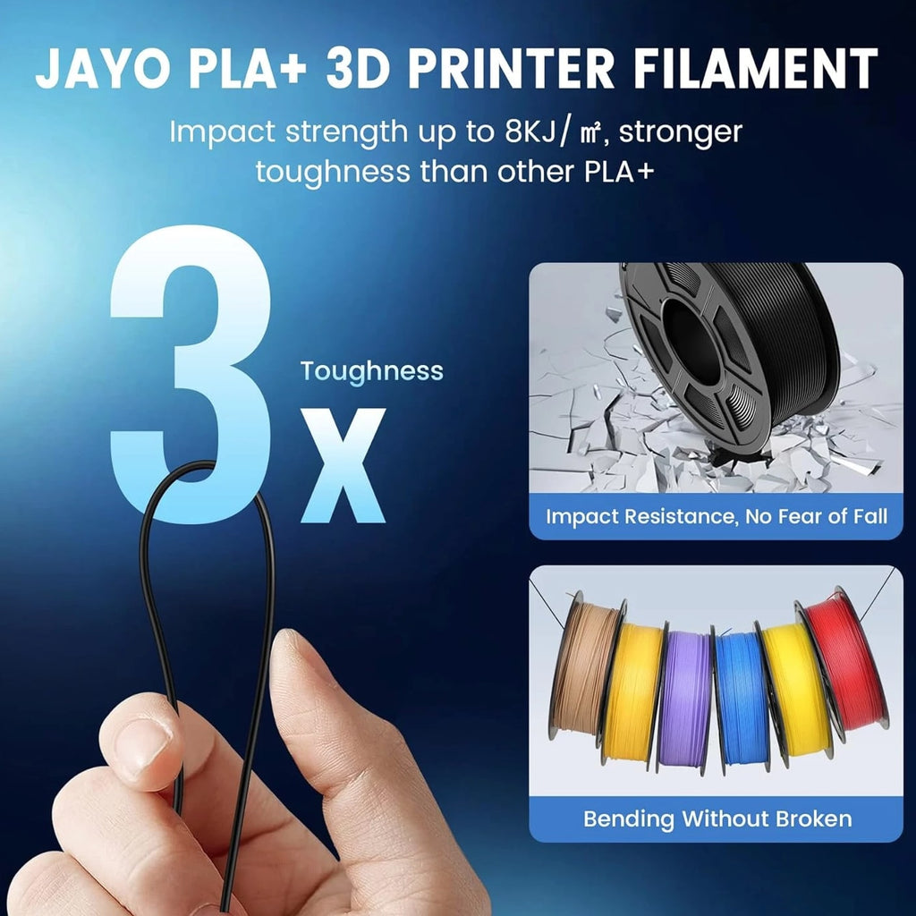 JAYO 10KG 1.75mm PLA Meta Matte Silk PETG Wood ABS 3D Printer Filament 1.1KG per Set