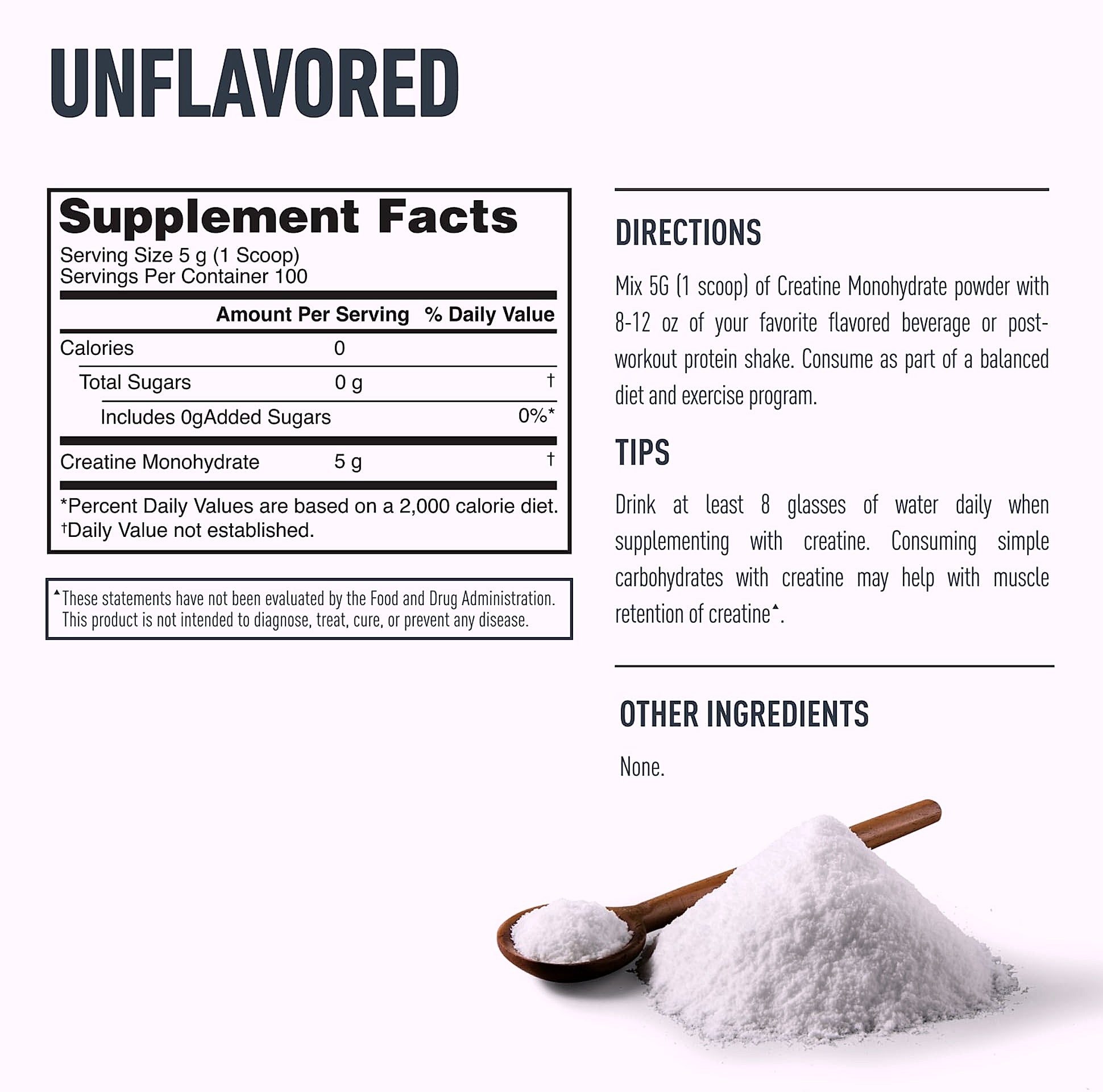 Isopure 100% Pure Creatine Monohydrate Powder, 5g Per Serving