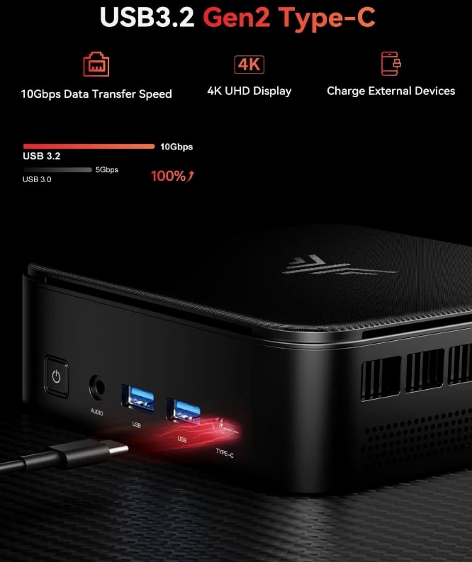 NiPoGi E3B Mini PC AMD Ryzen 5 7430U 32GB DDR4 512GB SSD Windows 11 Pro