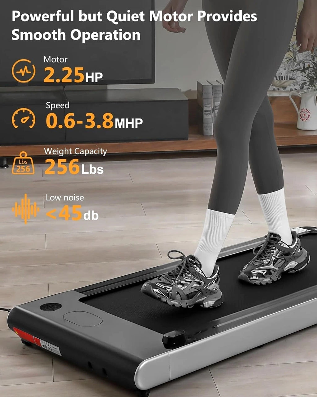 2.25HP Walking Pad Treadmill with Remote, Incline Walking Pad, Home Use