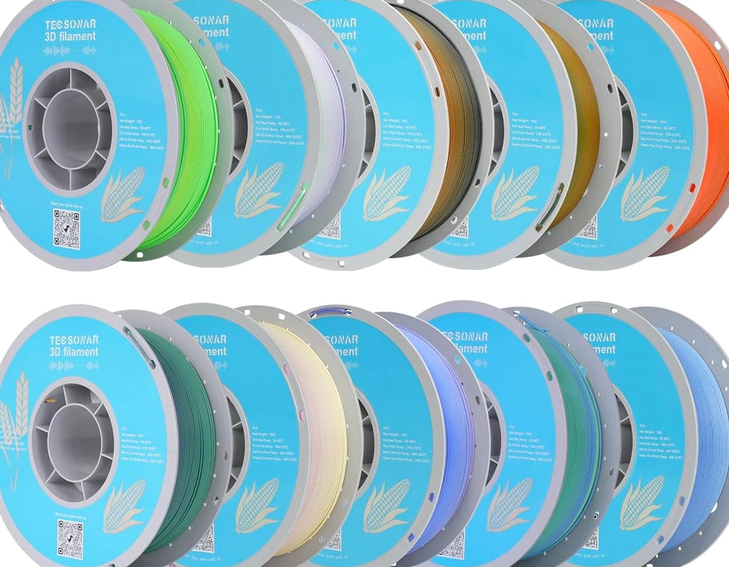 Matte Rainbow PLA 3D Printer Filament, 10 Rolls,1Kg Spool(2.2Lbs) 1.75Mm 3D Prin