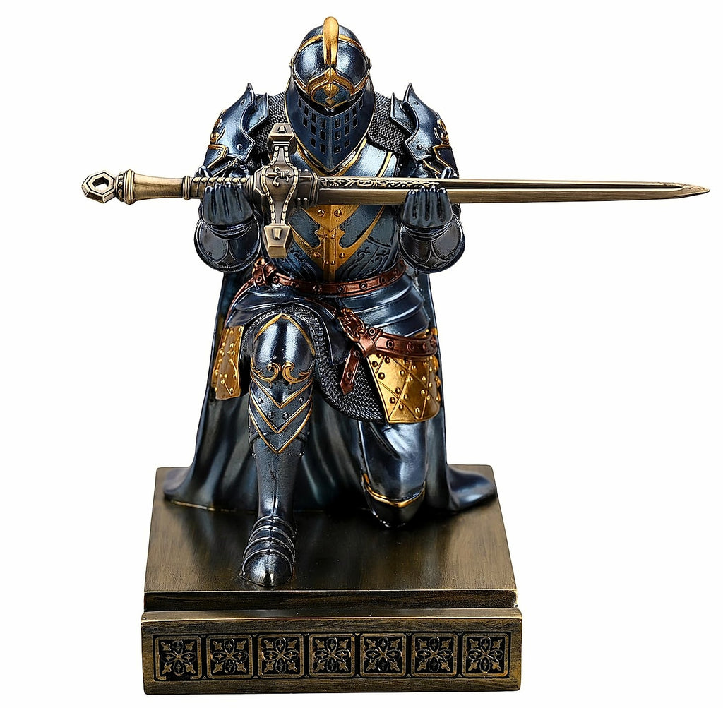 HDMbigmi King's Guard Knight Pen Holder Phone Stand Statue