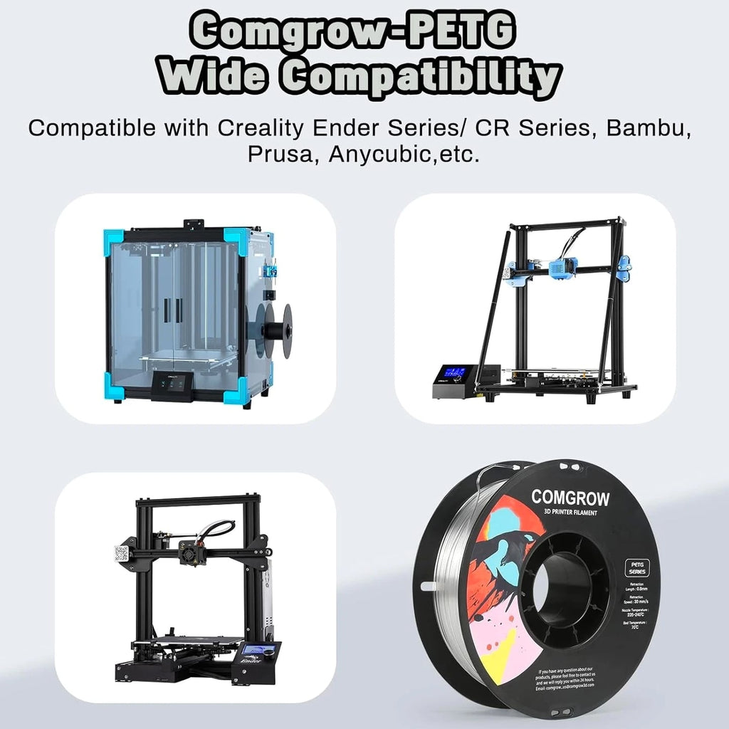 PETG 3D Printer Filament 1.75mm - High Precision, Tough 3D Printer Filament...