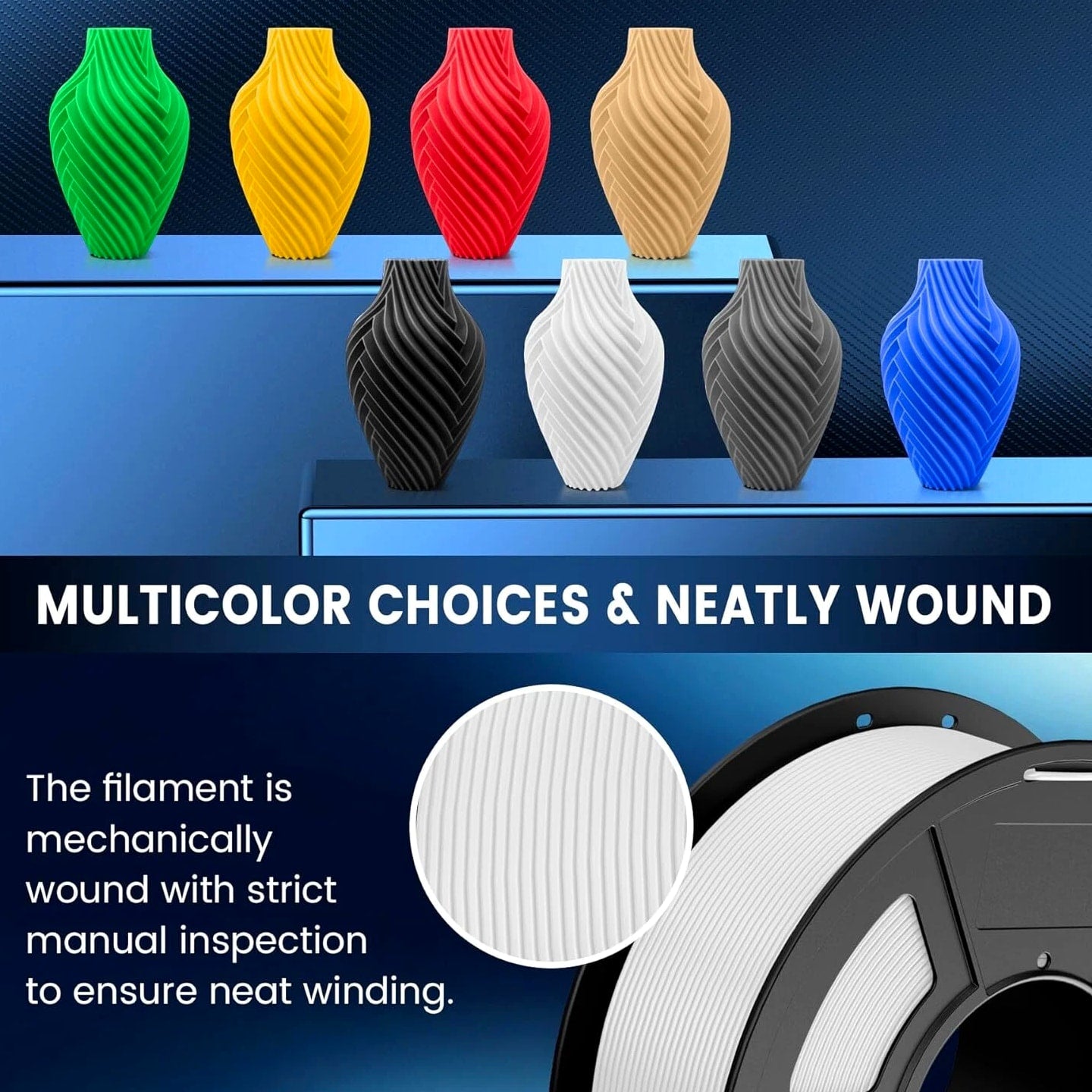 JAYO 5KG/10KG PETG Matte PLA PLA+ SILK ASA ABS 1.75mm 3D Printer Filament Lot